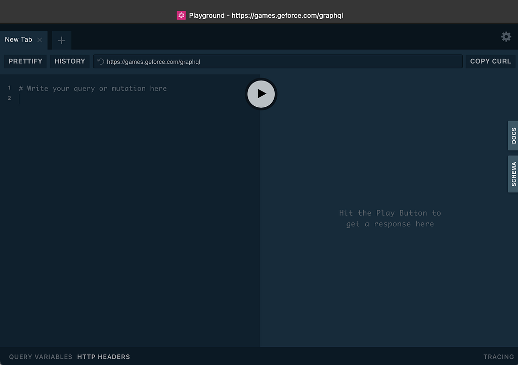 GraphQL editor