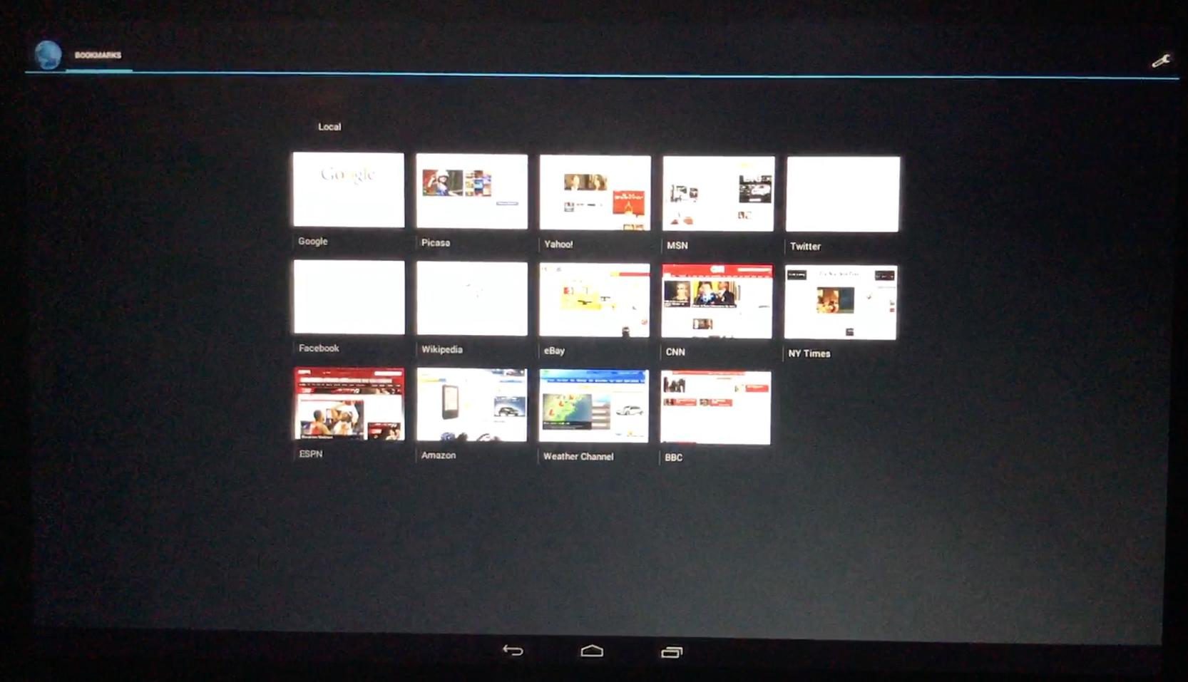 Google Chrome running on the seatback screen